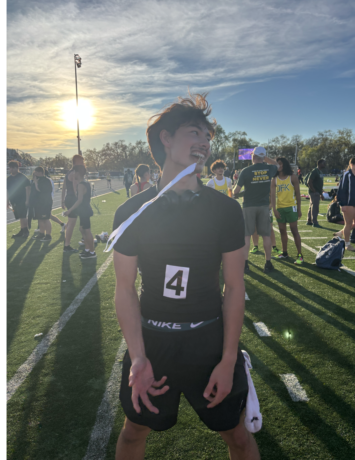 Donovan biting medal